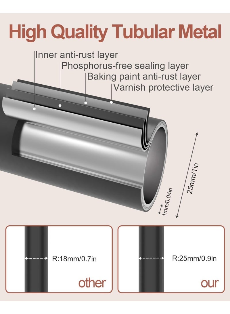 Metal Coat Racks Freestanding with Crossbar and 2 Hooks, Modern Coat Hanger with Marble Base, T Shaped Coat Stand for Entryway, Bedroom, Living Room, Office - Image 4